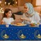 Ramadan Decorations, Table Cloth Rectangle, 3Pack Blue Tablecloth Disposable Ramadan Mubarak Decor Gift Eid Mubarak Decorations, Table Cover 54"x108" for Home, Kitchen, Outdoor Decoration for Ramadan